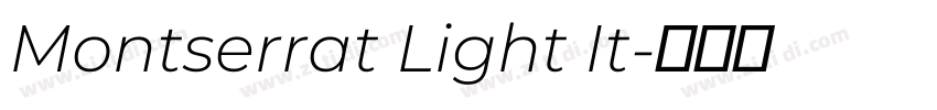 Montserrat Light It字体转换